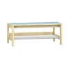 Garderobenbank YUNA mit Wandabstand, Schuhablage, fest montierbar, div. Farben, B 80 x H 35 x T 45 cm