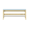Garderobenbank YUNA mit Wandabstand, Schuhablage, fest montierbar, div. Farben, B 80 x H 35 x T 45 cm