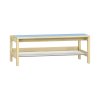 Garderobenbank YUNA mit Wandabstand, Schuhablage, fest montierbar, div. Farben, B 90 x H 35 x T 45 cm