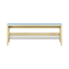 Garderobenbank YUNA mit Wandabstand, Schuhablage, fest montierbar, div. Farben, B 90 x H 35 x T 45 cm