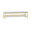Garderobenbank B120xH35xT45 cm, YUNA, mit Schuhablage, montierbar