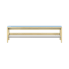 Garderobenbank B120xH35xT45 cm, YUNA, mit Schuhablage, montierbar