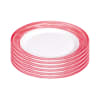 ARCOROC Brush darkred Teller flach, Ø 25,4 cm, 6 Stück