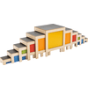 Hockertreppe bunt, 11 Teile