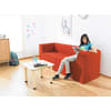 Sofa 3-Sitzer XL, Kunstleder, div. Farben, Sitzh. 45 cm, B 205 x H 75 x T 73 cm