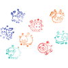 goki-Stempel-Set Tiere, 48 Stück