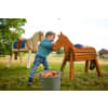 Holzpferd Garten, Holzpony ab 18 Monate, 58cm, Kindergartenqualität