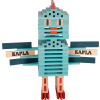 KAPLA®-Holzbaukasten Octocolor, 100 Teile