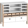 Regal-/Schubkastenschrank Linus, B 110,4 x H 93,4 (mit Rollen) x T 45,7 cm