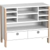 Regal-/Schubkastenschrank Linus, B 110,4 x H 93,4 (mit Rollen) x T 45,7 cm