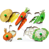 Greifpuzzle-Set Obst & Gemüse, 4 Puzzles