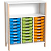 Schrank Linus für 24 Materialboxen, B 110,4 x H 131,8 (mit Füßen) x T 45,7 cm