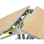 8er-Tisch-Sitz-Kombination, oval, Tisch H 74 cm