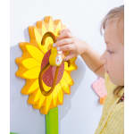Wandapplikation Sonnenblume mit Biene