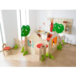 Trennwandhaus zum Bauen mit Tür und Baum