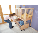 Kinderbett mit Rollen, 118x64x44cm