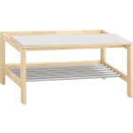 Garderobenbank YUNA mit Wandabstand, Schuhablage, fest montierbar, div. Farben, B 99,5 x H 26 x T 45 cm