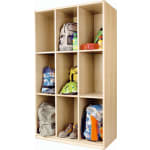 Schultaschenschrank, B 99,5, H 160,4 x T 47 cm, 9 Fächer, Fach-Innenmaß B 30 x H 49 cm
