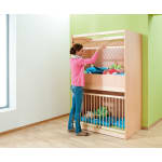 Krippen-Etagenbett mit Gitter, 124x72x190cm