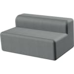 Sofa rechteckig mit Rückenlehne Kunstleder, div. Farben, Sitzh. 46 cm