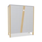 Doppeltürenschrank, B 110,4 x H 131,8 (mit Füßen)  x T 45,7 cm