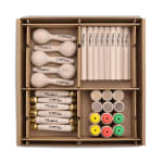Holz-Instrumente-Box, 53-teilig