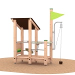 Sandspielpodest mit Sandkran