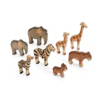 Holztiere-Set, Afrika, 8-teilig