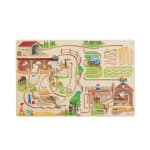Wandplatte Bauernhof, aus Holz