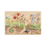 Wandplatte Wiese, aus Holz
