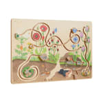 Wandplatte Wiese, aus Holz