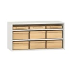 Pureo Materialschrank, offen, Dekor B100 x H50 x T42 cm
