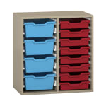 Pureo Regalschrank für Materialboxen, Dekor B72 x H75 x T42 cm