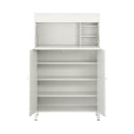 Pureo Schrank-Arbeitsplatz, Stehhöhe, Dekor B100 x H150 x T42 cm