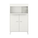 Pureo Schrank-Arbeitsplatz, Stehhöhe, Dekor B100 x H150 x T42 cm