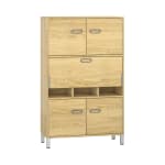 Pureo Schrank-Arbeitsplatz, Sitzhöhe B100 x H150 x T42 cm