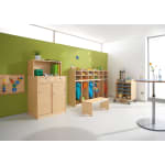 Garderobenschrank YUNA, Grundmodell, 2 Fächer, B 31 x H 122 x T 33 cm