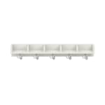 Mützenablage Lyra niedrig 5 Fächer, Dekor, B99,5 x H15 x T22 cm