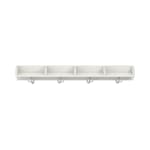 Mützenablage Lyra niedrig 4 Fächer, Dekor, B119,1 x H15 x T22 cm