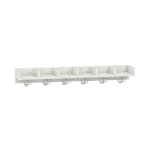 Mützenablage Lyra niedrig 6 Fächer, Dekor, B119,1 x H15 x T22 cm