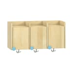 Doppelablage Lyra mit Haken, 3 Türen rechts, B89,8 x H42,5 x T33 cm