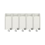 Doppelablage Lyra mit Haken, 5 Türen links, B99,5 x H42,5 x T33 cm