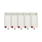 Doppelablage Lyra mit Haken, 5 Türen rechts, B99,5 x H42,5 x T33 cm