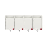 Doppelablage Lyra mit Haken, 4 Türen links, B119,1 x H42,5 x T33 cm