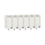 Doppelablage Lyra mit Haken, 6 Türen links, B119,1 x H42,5 x T33 cm