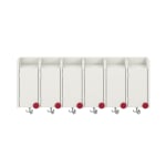 Doppelablage Lyra mit Haken, 6 Türen links, B119,1 x H42,5 x T33 cm
