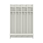 Wandhängegarderobe Lyra 4 Felder mit Sitz,B80xH115,8xT22cm
