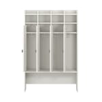 Standgarderobe Lyra 4 Felder, Tür links, B105,5xH160,5xT34,9cm