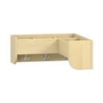Innenecke Mützenablage YUNA, versch. Hakenfarben, 5 Fächer, H 25,6 x T 22,1 cm