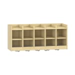 Garderoben-Doppelablage YUNA, versch. Hakenfarben, 5 Fächer, B 99,5 x H 42,5 x T 33 cm